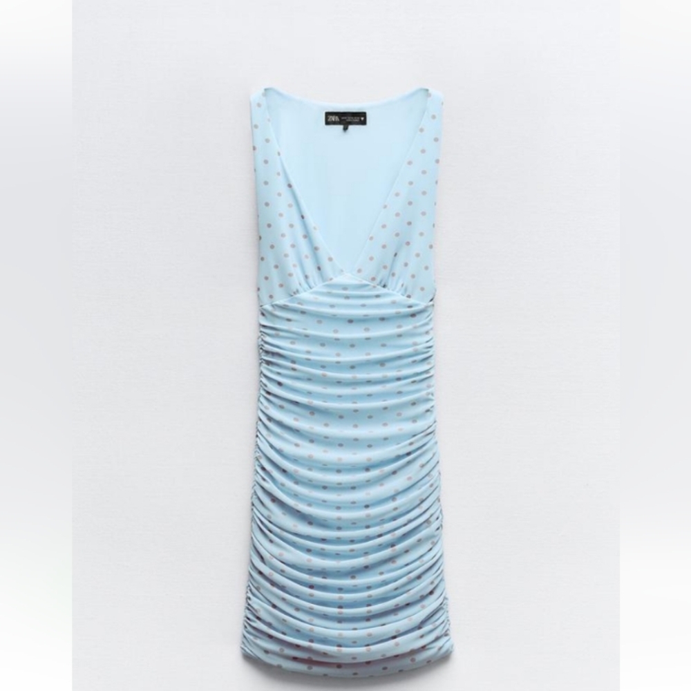 ZARA NTW Baby Blue tutle Dress Size 6
